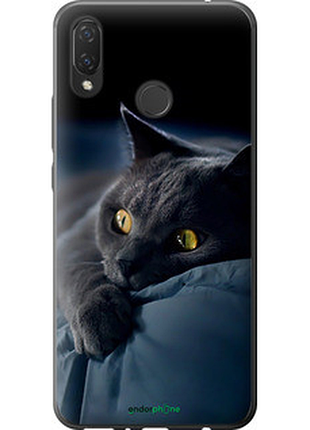 Чехол на huawei nova 3i дымчатый кот "825u-1541-2448"