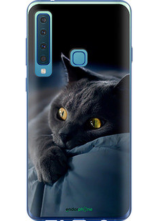 Чехол на samsung galaxy a9 (2018) дымчатый кот "825u-1503-2448"
