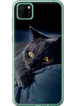 Чохол на huawei y5p димчастий кіт "825t-1936-2448"