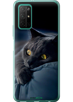Чехол на huawei honor 30s дымчатый кот "825u-1897-2448"