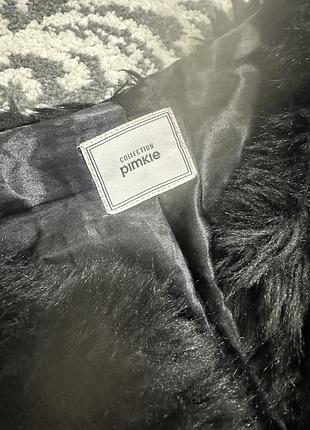 Коротка чорна шубка 8
