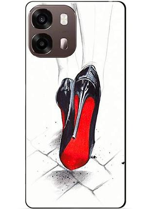 Чехол силиконовый бампер для oppo a6s с рисунком туфли