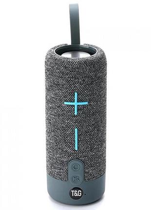 Портативна bluetooth-колонка tg619c usb/tf з ремінцем сіра