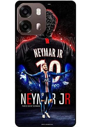 Чехол силиконовый бампер для oppo a6s с рисунком неймар neymar