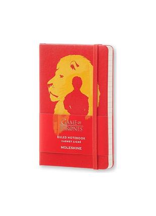 Блокнот moleskine game of thrones карманный, линейка красный (legtmm710)