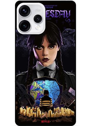 Чехол силиконовый бампер для oppo reno 15 с рисунком уэнздей wednesday