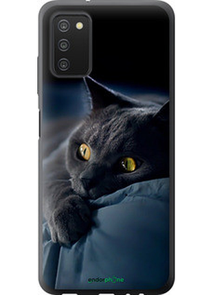 Чехол на samsung galaxy a03s a037f дымчатый кот "825t-2381-2448"