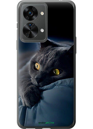 Чехол на oneplus nord 2t дымчатый кот "825u-2640-2448"
