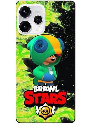 Чехол силиконовый бампер для oppo reno 15 с героем бравл леон бравл brawl