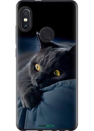 Чехол на xiaomi redmi note 5 pro дымчатый кот "825t-1353-2448"