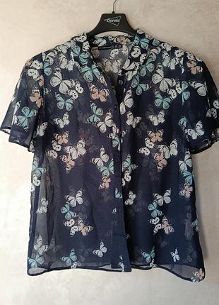 Легка шифонова блуза atmosphere з метеликами (uk 10 / eur 38)