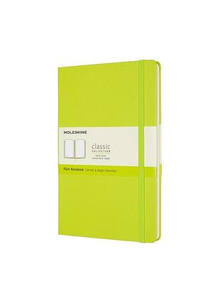 Записник moleskine classic середній, нелінований лимонний зелений (qp062c2)