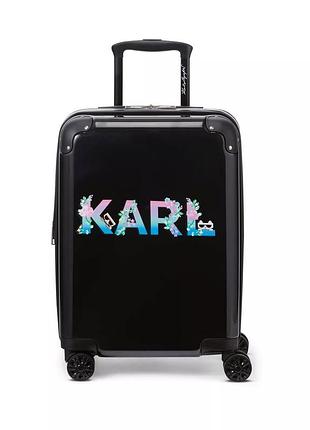 Чемодан spinner с принтом karl lagerfeld