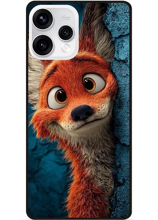Силиконовый чехол бампер для oppo reno 15 с рисунком лис