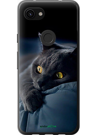Чехол на google pixel 3a xl дымчатый кот "825t-1713-2448"