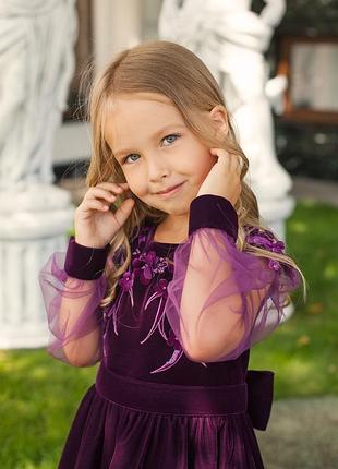 Бархатное детское платье “jasmine” 5
