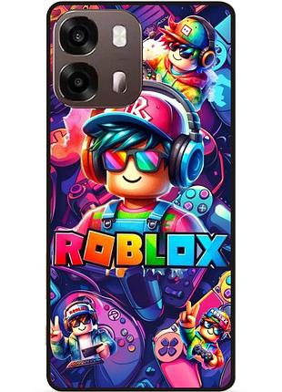 Силіконовий чохол бампер для oppo a6s з картинкою роблокс roblox