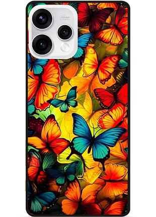Силиконовый бампер чехол для oppo reno 15 с рисунком бабочки мотыльки