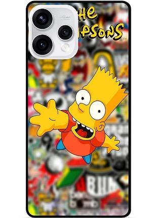 Чехол силиконовый бампер для oppo reno 15 с рисунком симпсоны simpsons бард
