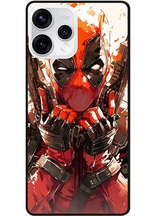 Силиконовый бампер чехол для oppo reno 15 с рисунком дэдпул deadpool