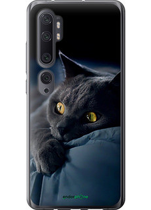 Чохол на xiaomi mi note 10 димчастий кіт "825t-1820-2448"