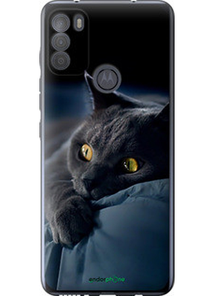 Чехол на motorola g50 дымчатый кот "825u-2354-2448"