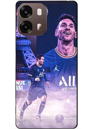 Силіконовий чохол бампер для oppo a6s з малюнком messi psg мессі