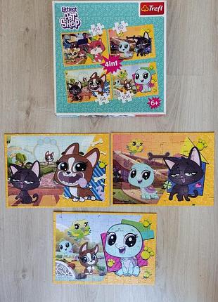 Набір із трьох дитячій пазлів приємні спогади trefi littlest pet shop