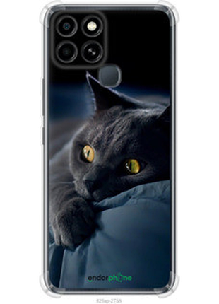 Чохол на infinix smart 6 димчастий кіт "825sp-2758-2448"