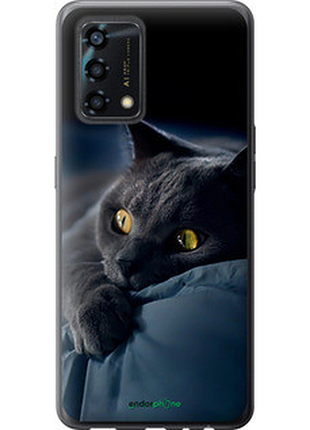 Чехол на oppo a95 дымчатый кот "825u-2345-2448"