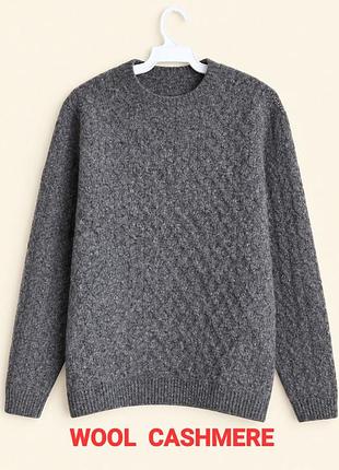 Шерстяной свитер с кашемиром massimo dutti