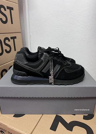 Кроссовки new balance 574 black / Зеленое беленс 574 черные 38 39 40 41 42 43