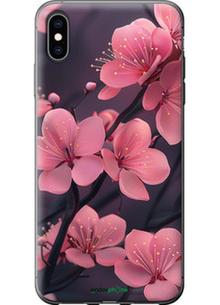 Чохол на iphone xs max пурпурова сакура "6075u-1557-2448"