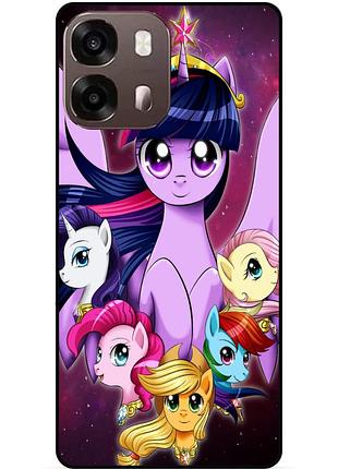 Силіконовий бампер чохол для oppo a6s з малюнком поні my little pony