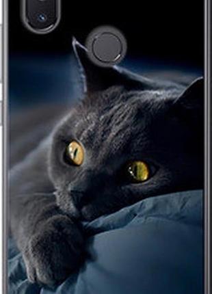 Чехол на xiaomi mi8 se дымчатый кот "825u-1504-2448"