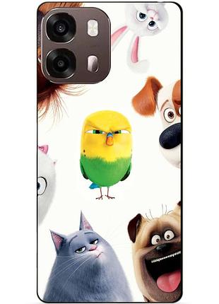 Силіконовий чохол бампер для oppo a6s з малюнком таємне життя домашніх животних