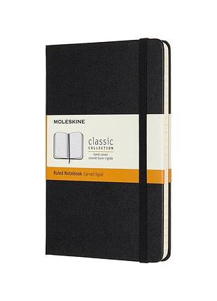 Записник moleskine classic медіум, лінійка чорний (qp050)