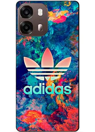 Силіконовий чохол бампер для oppo a6s з малюнком адідас