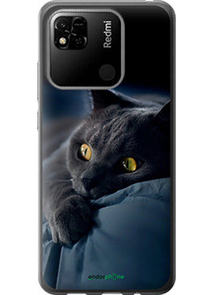 Чехол на xiaomi redmi 10a дымчатый кот "825u-2578-2448"
