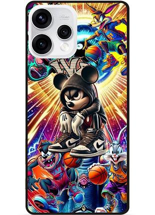 Силиконовый чехол бампер для oppo reno 15 с рисунком микки маус disney