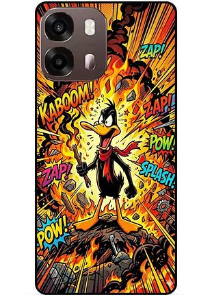 Чехол силиконовый бампер для oppo a6s с рисунком daffy duck даффи дак