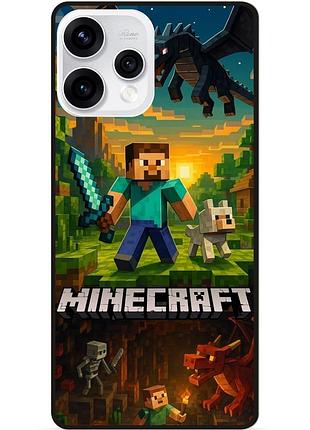 Силіконовий чохол бампер для oppo reno 15 з картинкою майнкрафт minecraft