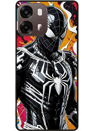 Чехол силиконовый бампер для oppo a6s с картинкой spider man человек паук майлз моралес