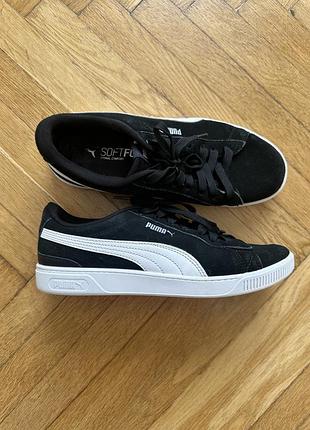 Оригінальні кросівки puma softfoam+ (розмір 40 / 25.5 см) — замша / чорні