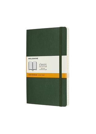 Блокнот moleskine classic средний, линейка миртовый зеленый мягкий (qp616k15)