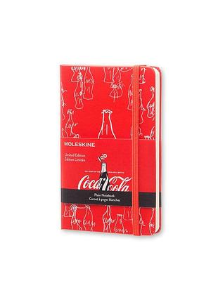 Блокнот moleskine coca-cola карманный, нелинованный красный (lecoqp012)