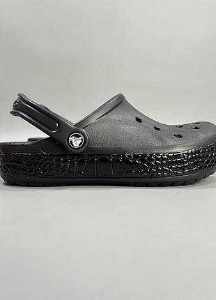 Жіночі crocs bayaband clog у стильному лімітованому дизайні high shine / croco крокси сабо