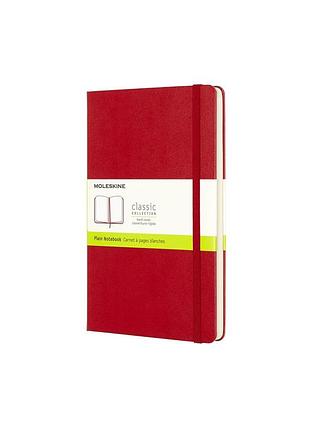 Блокнот moleskine classic средний, нелинованный красный (qp062f2)