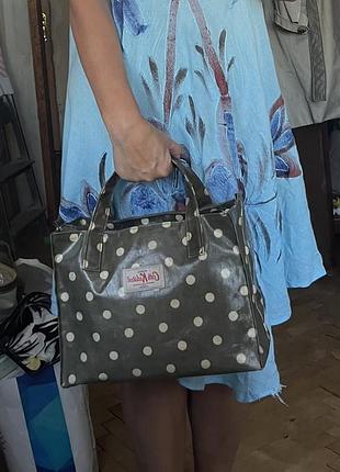 Стильна сумка-тоут cath kidston у культовий горошок (оригінал)