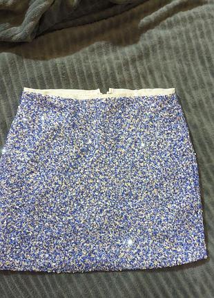 Трендова мініспідниця в лелітки (пайєтки) topshop
